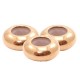 DQ Metal bead disc 7x3mm with rubber inside Rosegold 
